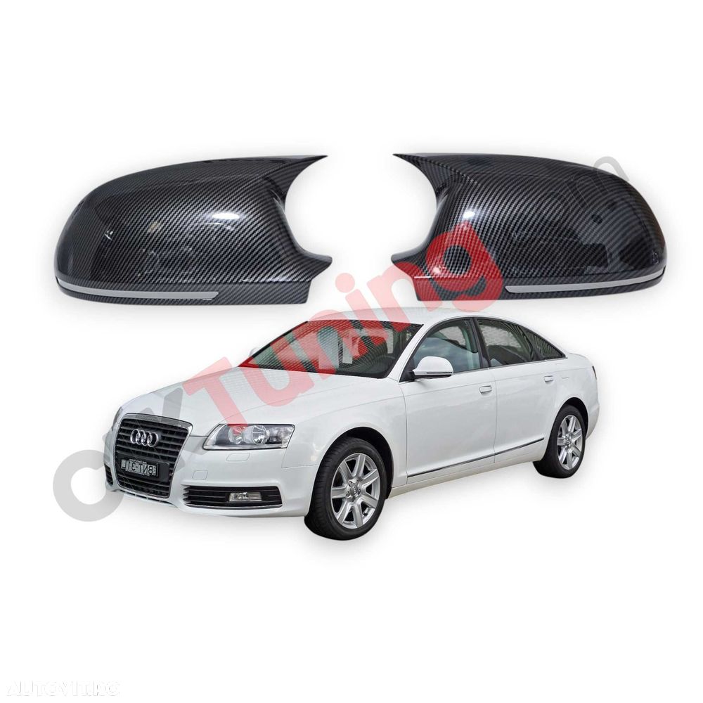 Capace oglinzi model Batman pentru Audi A6 C6 facelift - 1