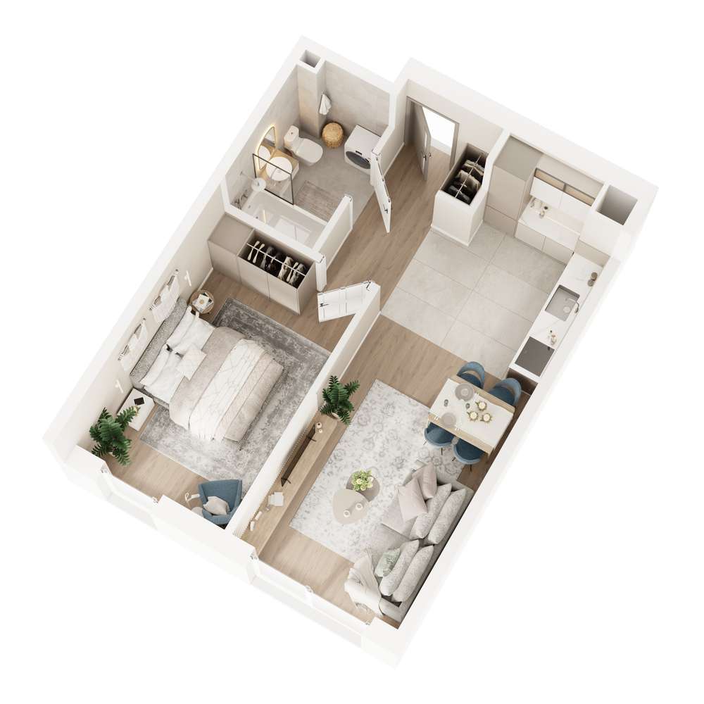 Mieszkanie 2-pokojowe 43,79m² | Ogród | Nowe 2025 | Ożarów | Parking