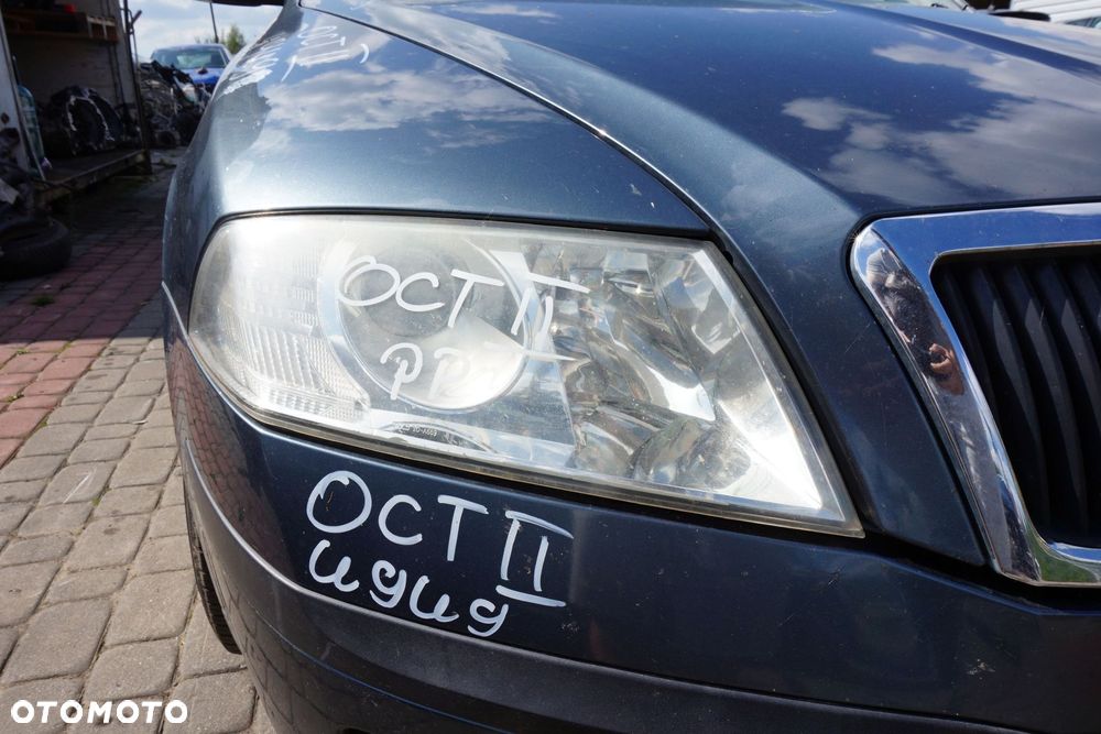 MASKA ZDERZAK BŁOTNIKI LAMPY OCTAVIA II 1Z5 9901 LV7F  SKODA 2004-2008 SZARY PRZÓD KOMPLETNY - 25