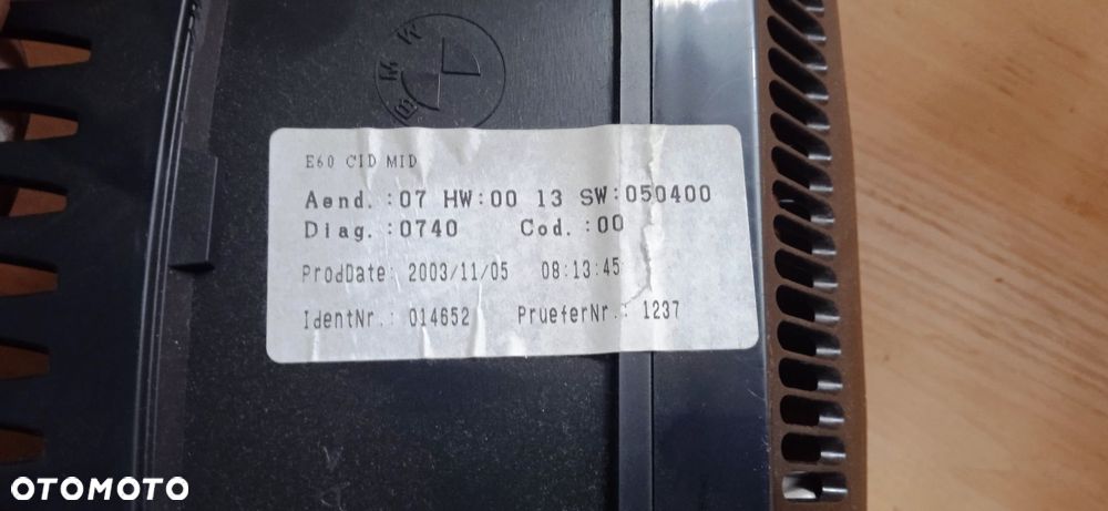 Wyświetlacz nawigacji BMW E60 6945661 - 2