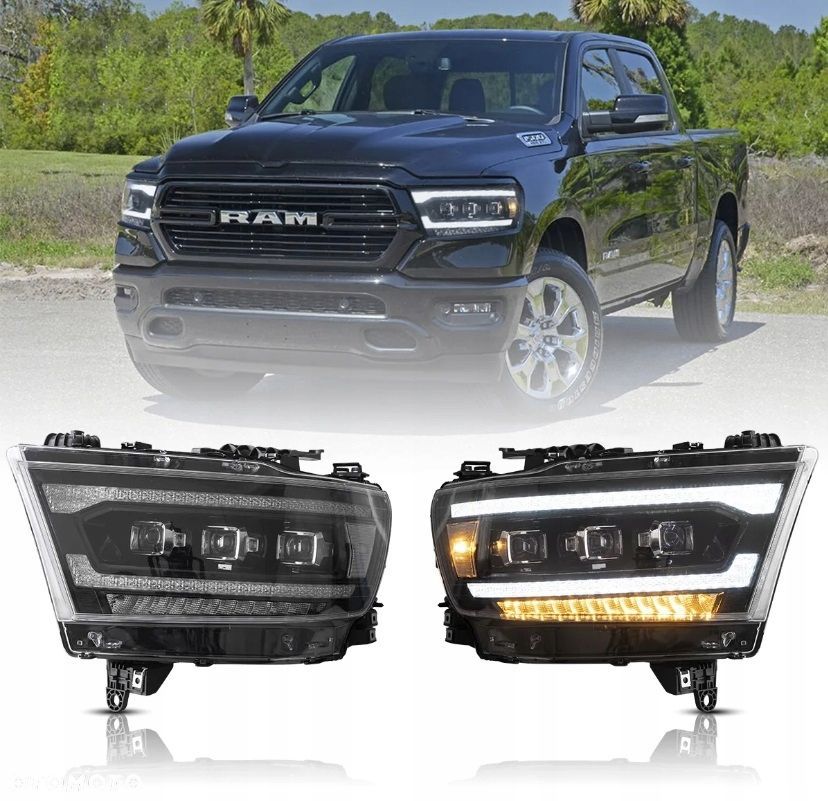 Reflektor Lampa kpl Vland Full Bi Led Neon Tuning Dodge Ram V 5 1500 19-24 - 3
