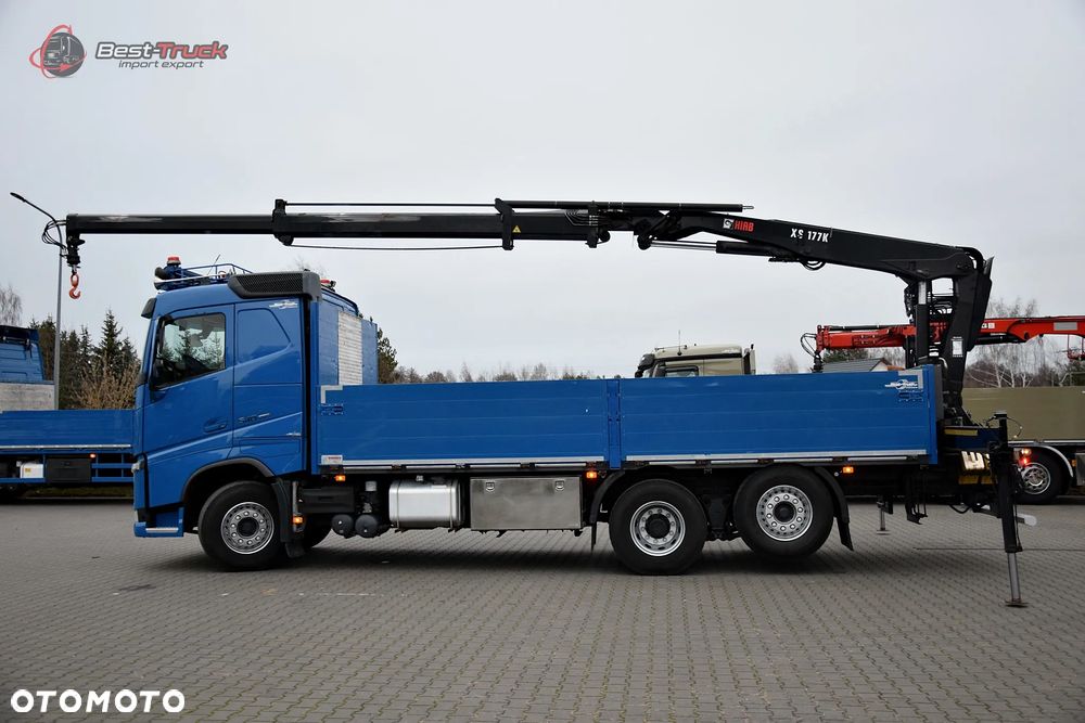 Volvo FH 540 / 6X2 / CAŁY NA PODUSZKACH /  OŚ SKRĘTNA PODNOSZONA  / HDS HIAB K177 PRO / ROTATOR / SKRZYNIA 6,7 M  / - 28