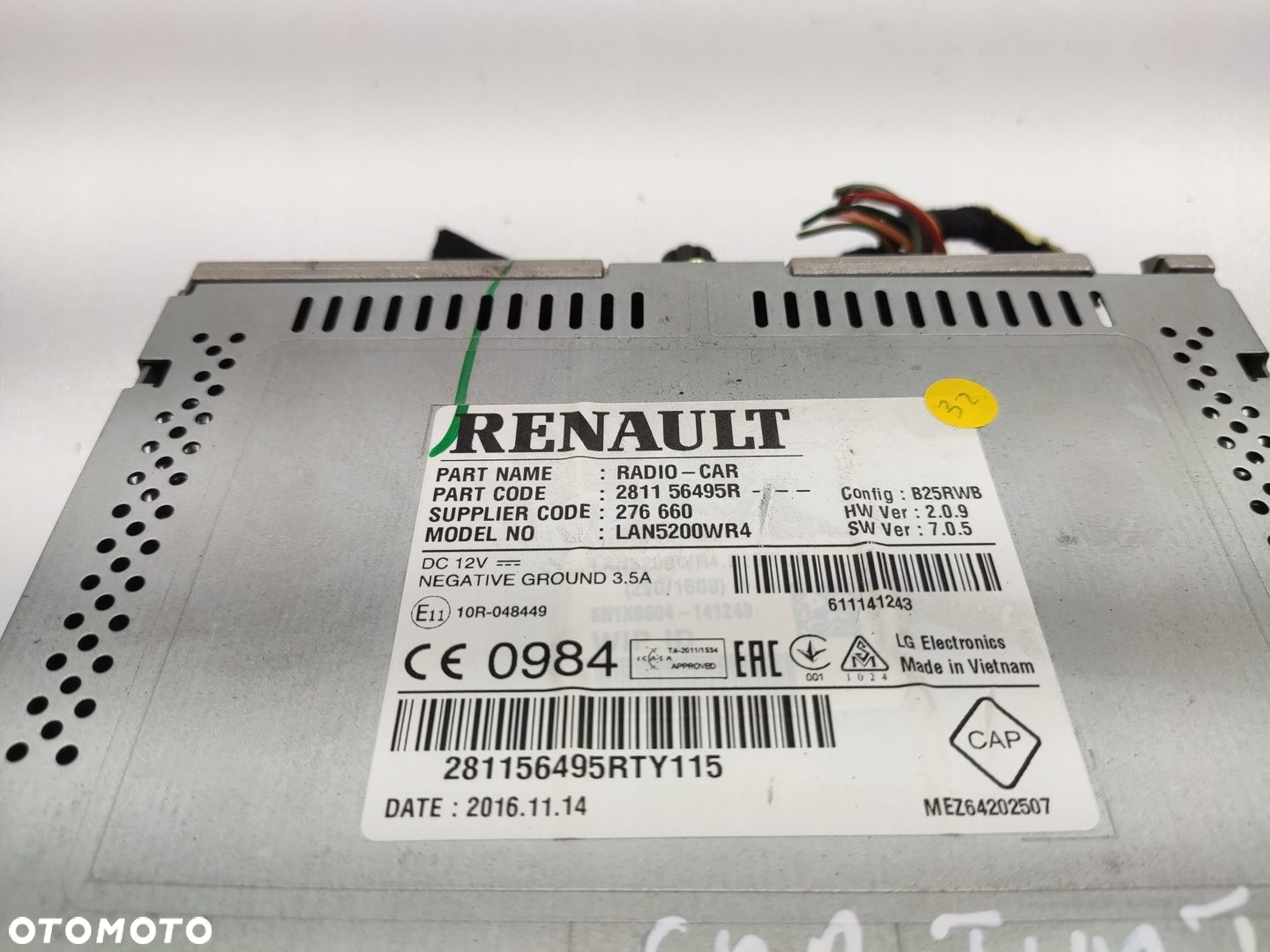 FABRYCZNE RADIO NAWIGACJA WYŚWIETLACZ RENAULT CAPTUR I 2811566495R 2013-16 - 7