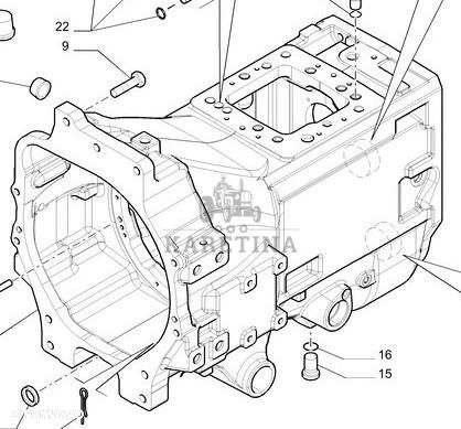 Case Puma 180 210 Korpus Przekładni Skrzyni Biegów CZĘŚCI 47361978