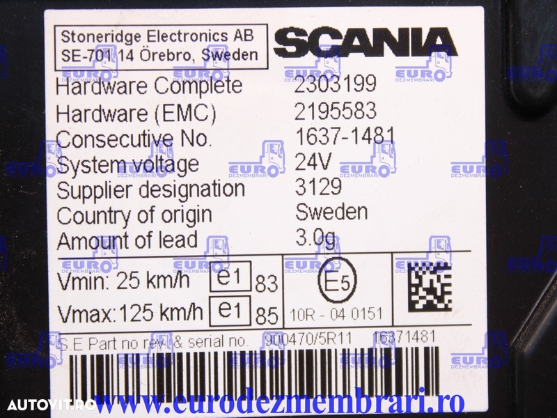 ELEMENT BORD CEAS BORD SCANIA 2627466, 2491744, 2303199, 2195583 - 2