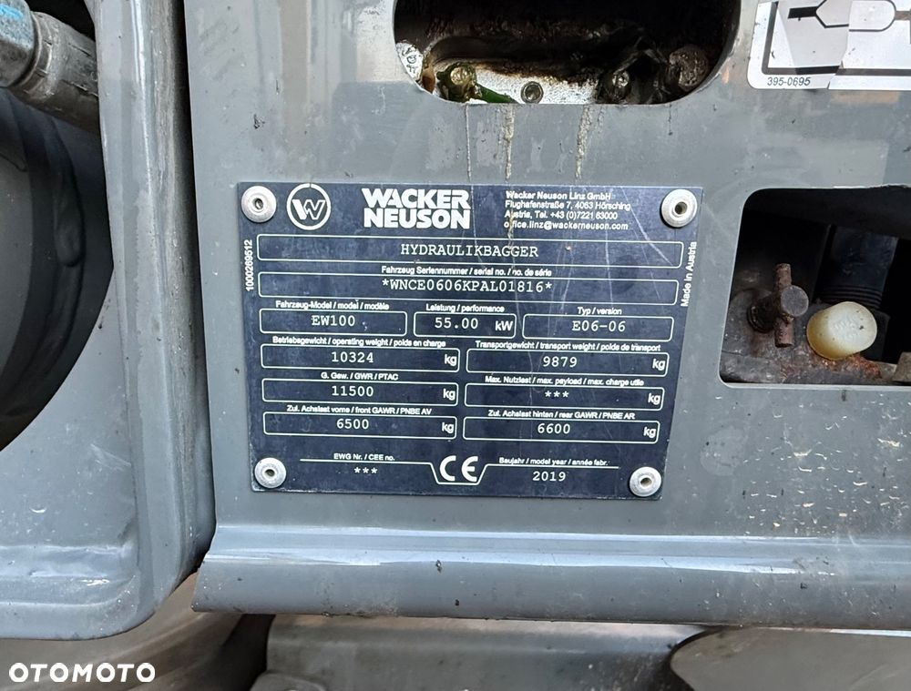 Wacker Neuson KOPARKA KOŁOWA EW100, 100, EW, 2019, 3333 mtg - 7