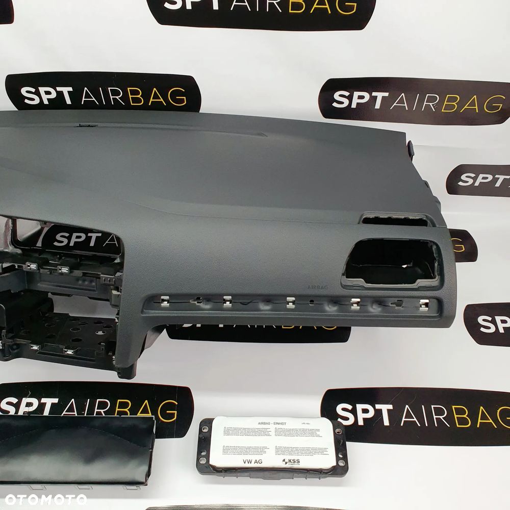 VW GOLF VII 7 DESKA ROZDZIELCZA KONSOLA KOKPIT PULPIT PODUSZKI AIRBAG AIR BAG PASY KIT SET - 3