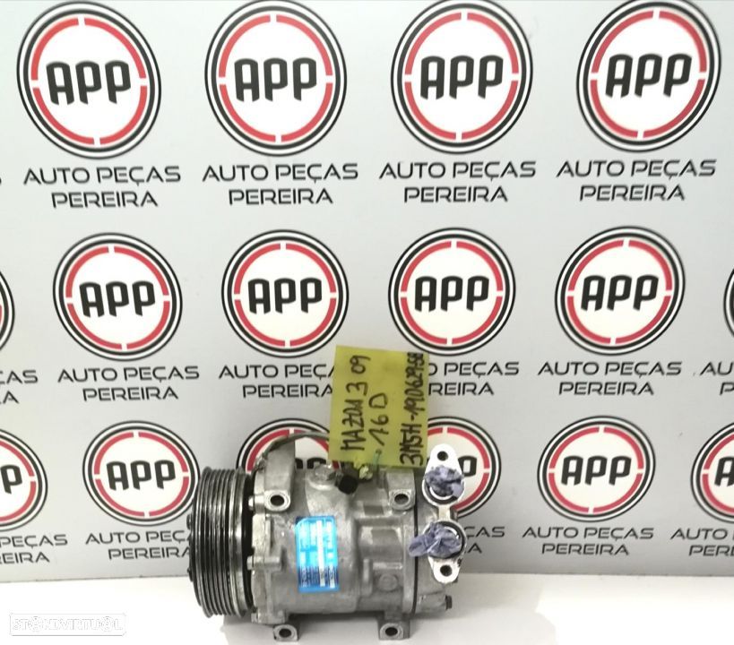 Compressor ar condicionado Mazda 3 de 2009 1.6D referência 3M5H-19D629SB. - 1