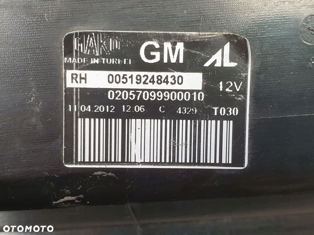 LAMPA PRAWA Fiat Doblo II Opel Combo D TYLNIA TYLNA prawy tył 00519248430 - 2