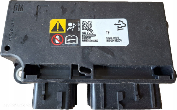 13597093 MODUŁ SENSOR PODUSZEK POWIETRZNYCH AIRBAG OPEL INSIGNIA A LIFT