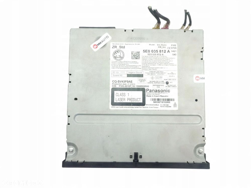 CZYTNIK MULTIMEDIA MIB SKODA OCTAVIA III (2012-2016) 1.4 TSI 140KM 5E0035812A - 6