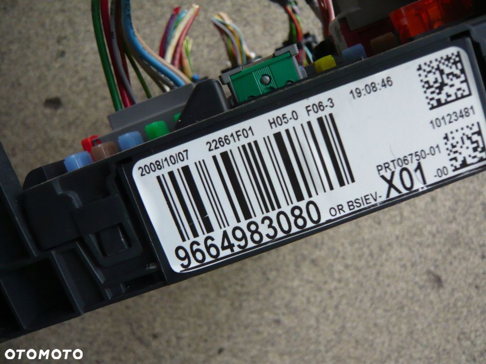 skrzynka moduł bsm 9664983080 peugeot 207 - 2