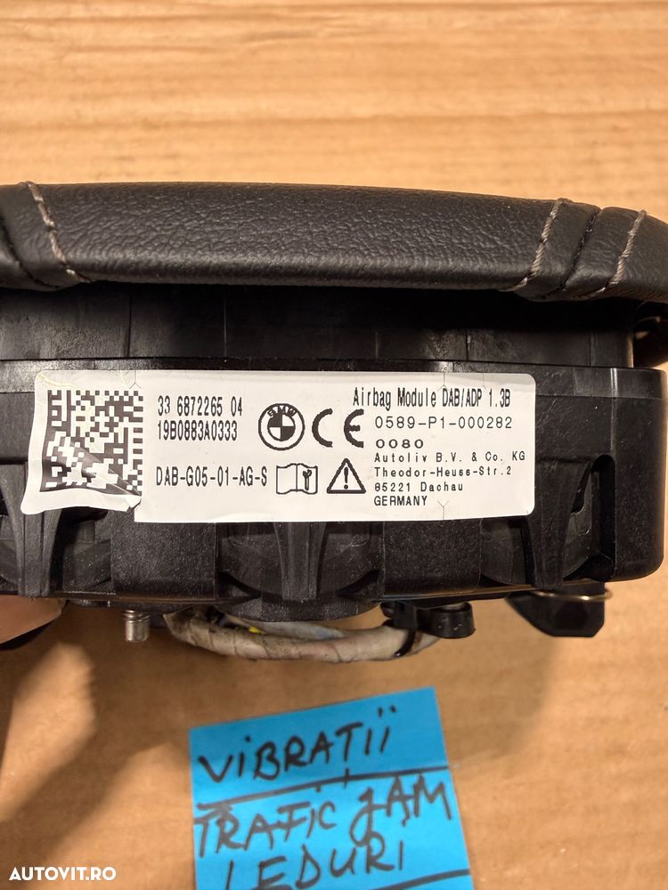 Volan piele cu airbag BMW X5 G05, X6 G06, X7 G07 cu vibratii, leduri traffic jam, padele, distronic 2019-2023 - 9