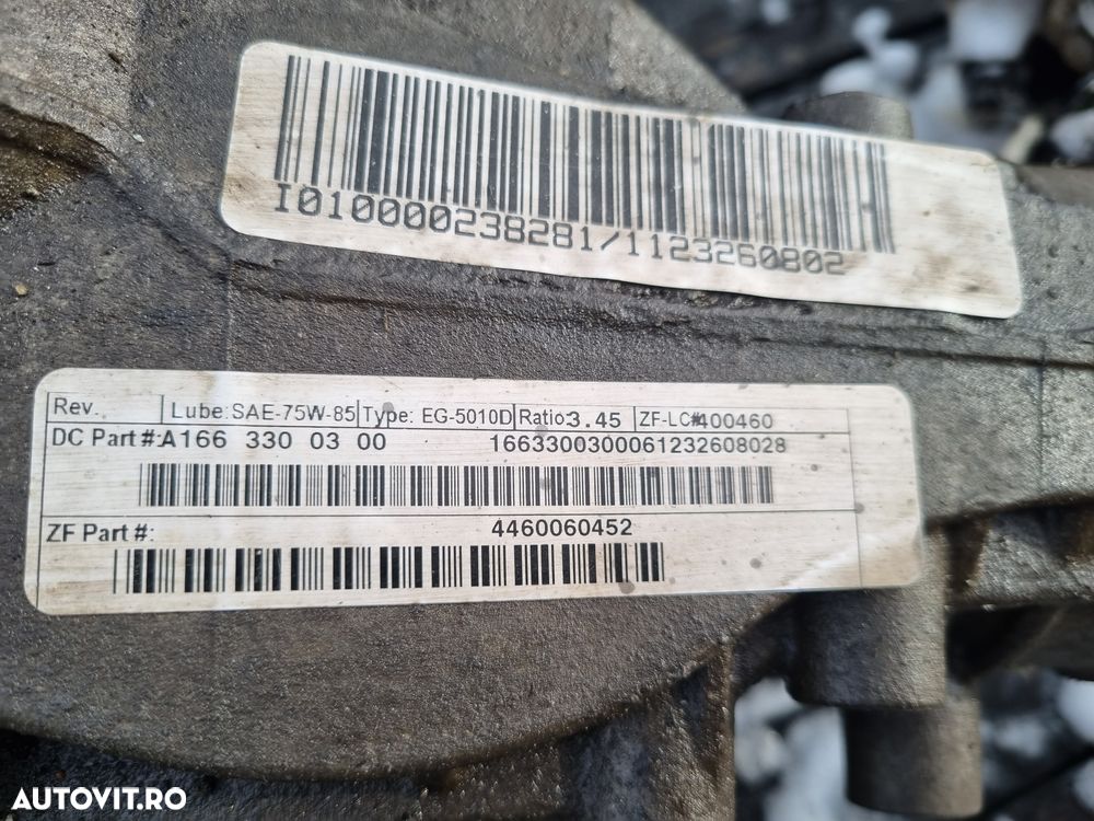 diferential fata mercedes ml63 amg w166 raport 3.45 - 2