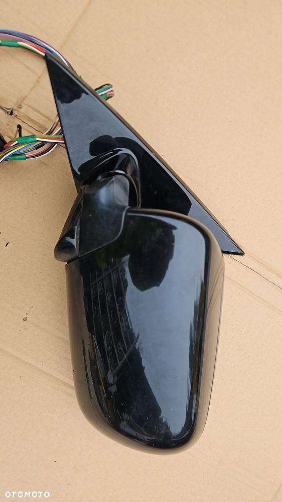 BMW 5 E39 FL LIFT LUSTERKO LEWE FOTOCHROMATYCZNE 14 PIN EL SKŁADANE MOCOWANIE W POŁYSKU GLANZSCHWARZ - 2
