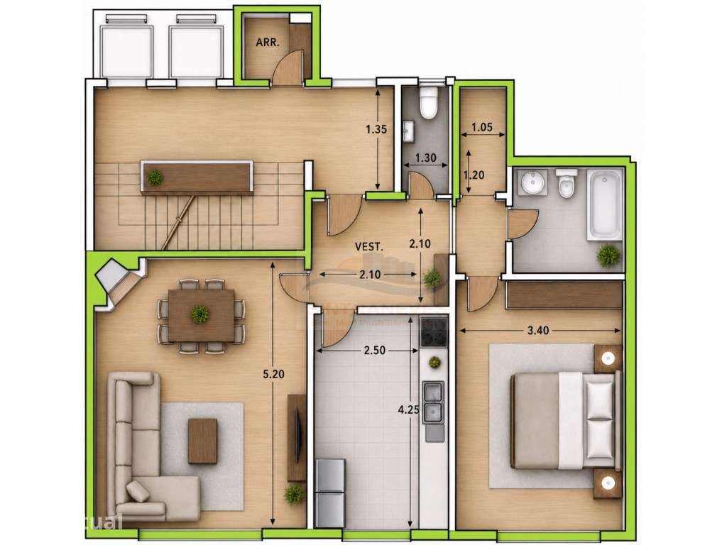 T1 em Massamá | Arrecadação | Prédio com 2 Elevadores | Excelente L... - Grande imagem: 4/5