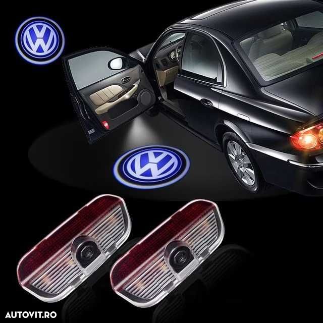Set 2 lampi logo portiere VW Tiguan, Touareg, Golf 5, 6, 7, Jetta - 2
