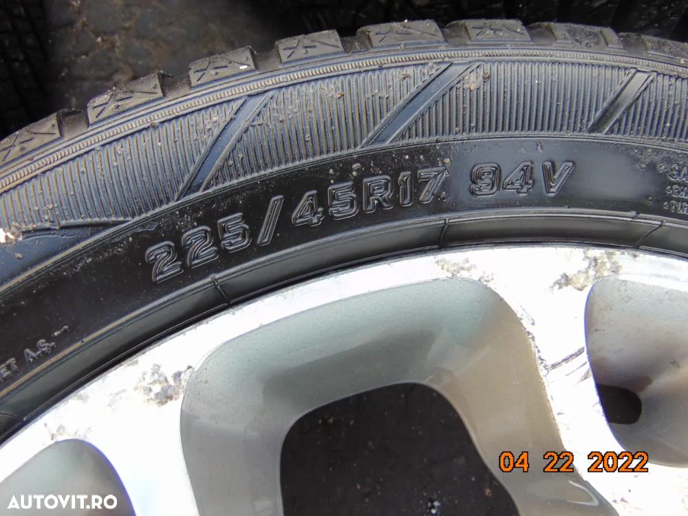 Jante Fiat 500 r17 tipo Punto evo jante aluminiu anvelope iarna r17 - 3
