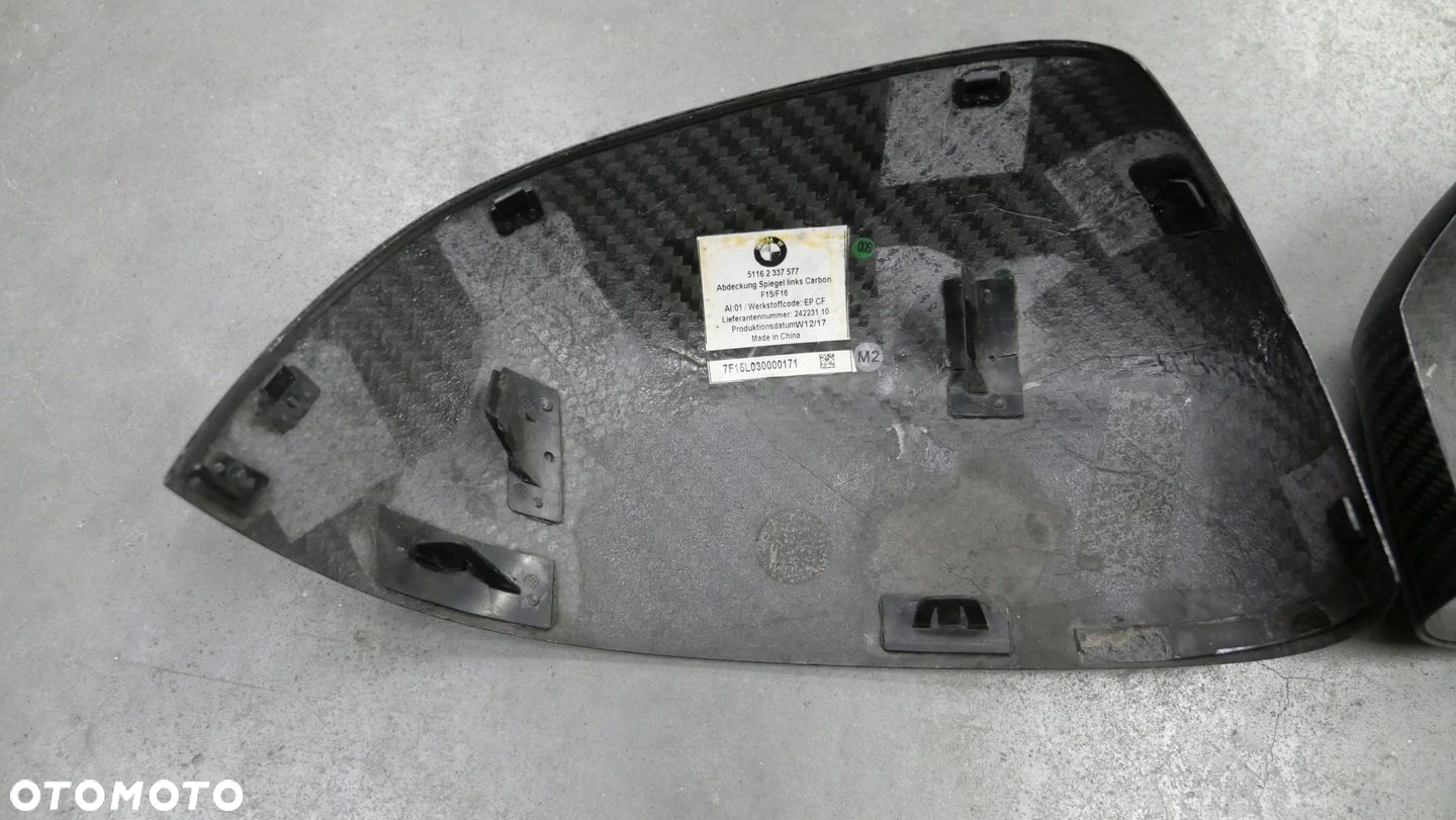 BMW F15 F26 F16 F25 OBUDOWA LUSTERKA OBUDOWY CARBON MPERFORMANCE LEWA PRAWA - 9