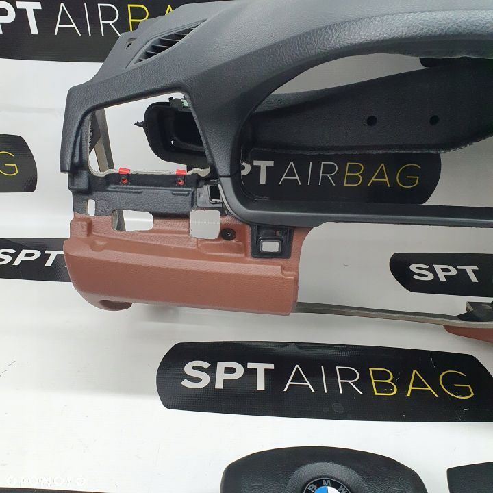 BMW F10 F11 DESKA ROZDZIELCZA KONSOLA KOKPIT PULPIT PODUSZKI AIRBAG AIR BAG PASY KIT SET - 8