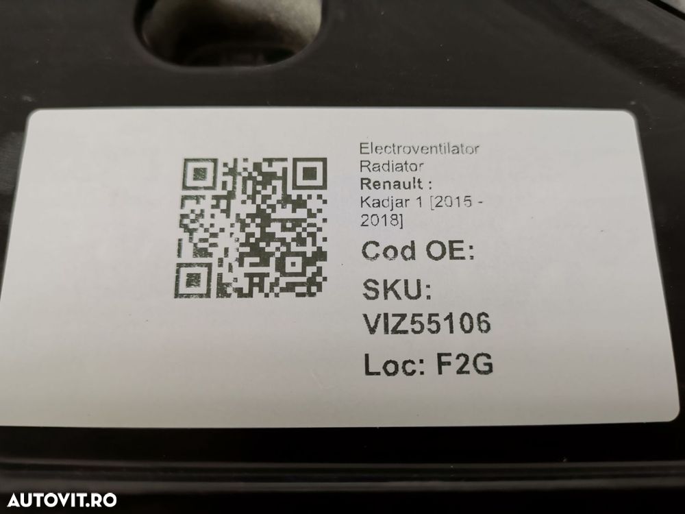 Electroventilator Radiator Renault  Kadjar 1 2015 2016 2017 2018 Origi - 8