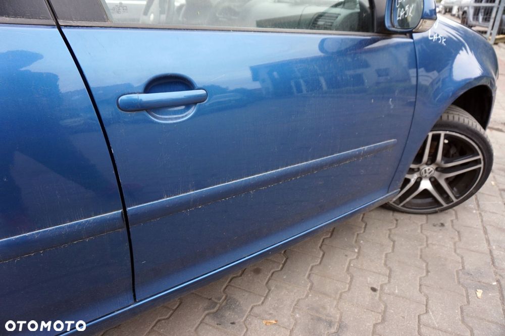 DRZWI PRZEDNIE PRAWE GOLF V 5D HB LA5K  NIEBIESKI VOLKSWAGEN 2003-2009 - 3