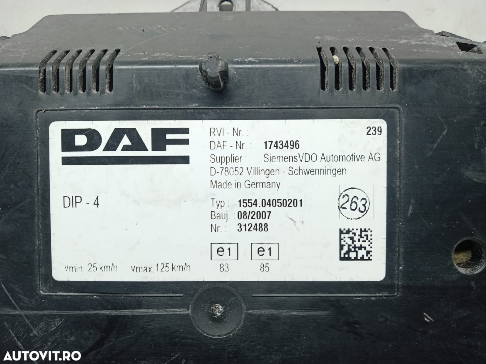 Ceasuri de bord 1743496 Daf XF 105 generatia [2013 - 2021] - 4
