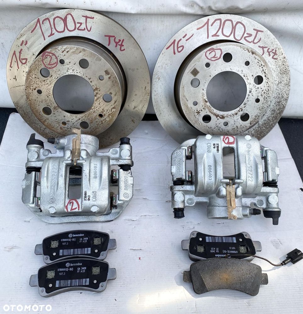 DUCATO BOXER JUMPER 14- HAMULCE TYLNE TYŁ TARCZE KLOCKI ZACISKI BREMBO - 1