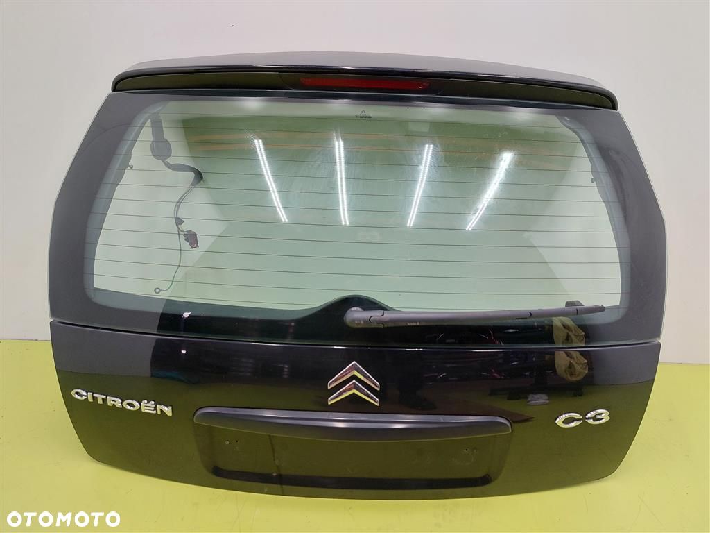 Klapa tył tylna SZYBA Citroen C3 I 2005-2009LIFT LAK:l EXYB CZARNA - 1