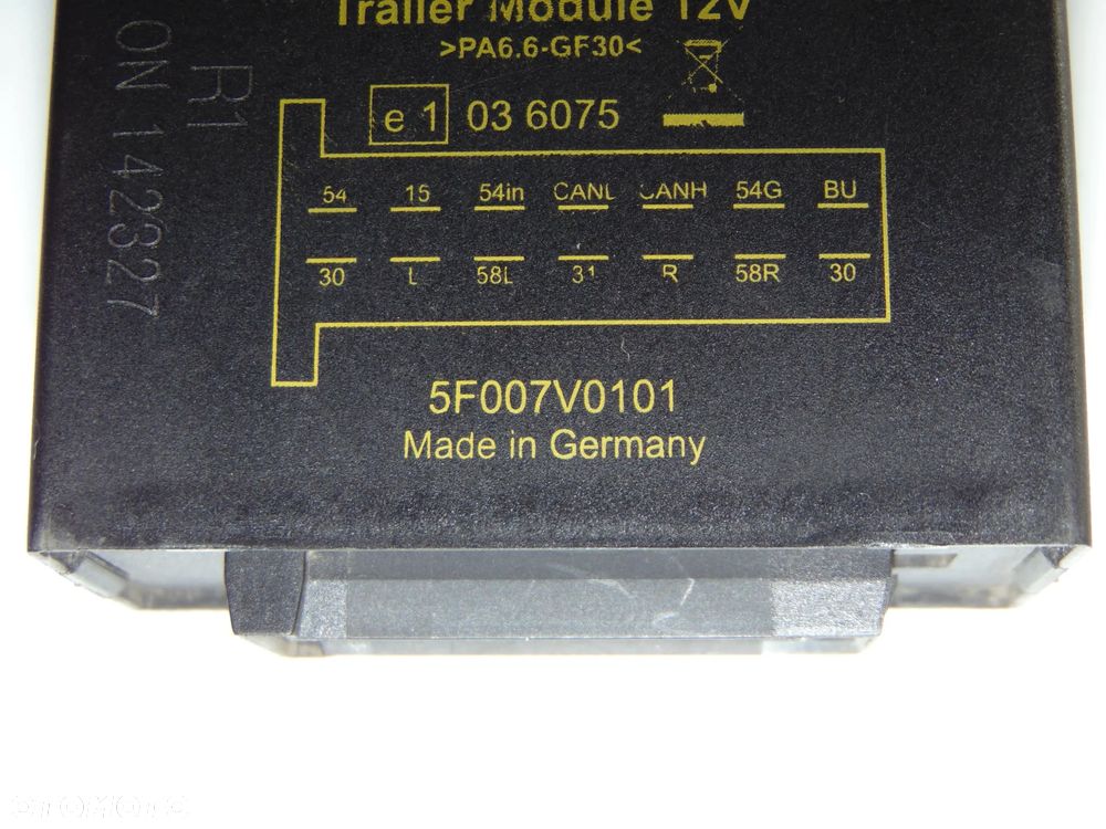 Moduł przekaźnik sterownik świateł haka holowniczego przyczepy ECS Electronics 5F007 5F007V0101 VW Volkswagen Skoda Seat Audi Mercedes Volvo Opel Ford Renault - 3