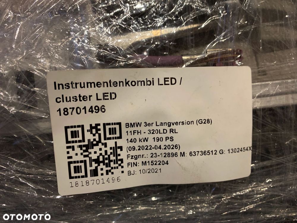 EKRAN LICZNIK MONITOR 5A3DF86 5A2ECC6 LCI BMW G20 G21 G80 G22 G26 UK - 11