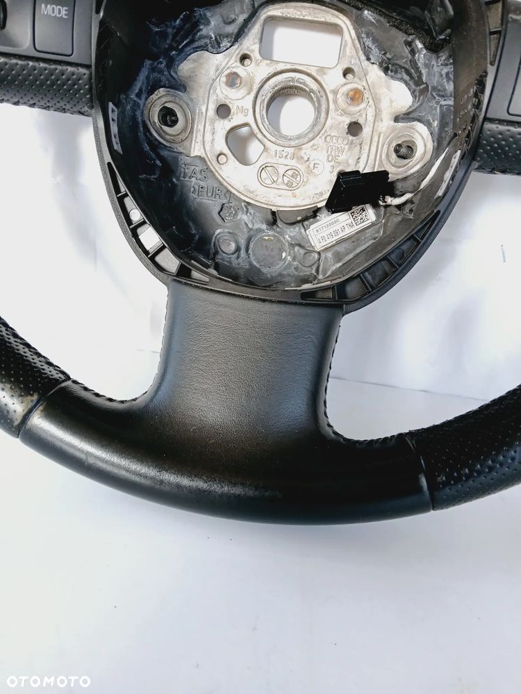 Kierownica Skórzana Skóra Czarna 3-Ramienna Audi A6 C6 4F0419091AP - 3