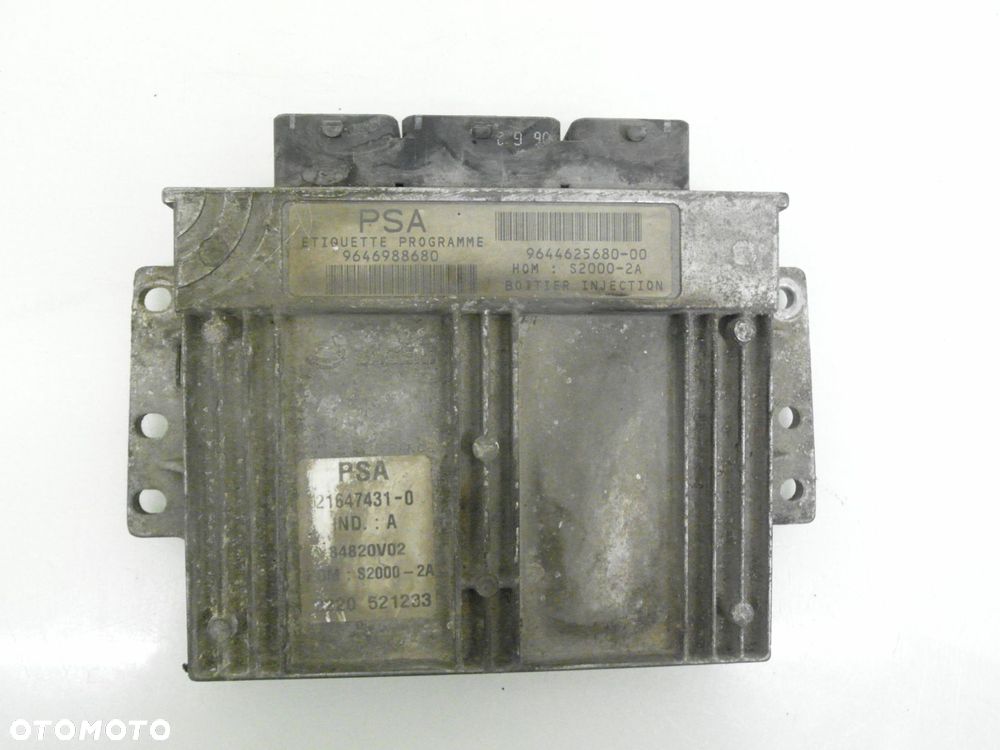 STACYJKA STEROWNIK PEUGEOT 206 SW 1.4 - 9646988680 964462568000 216474310 - 15