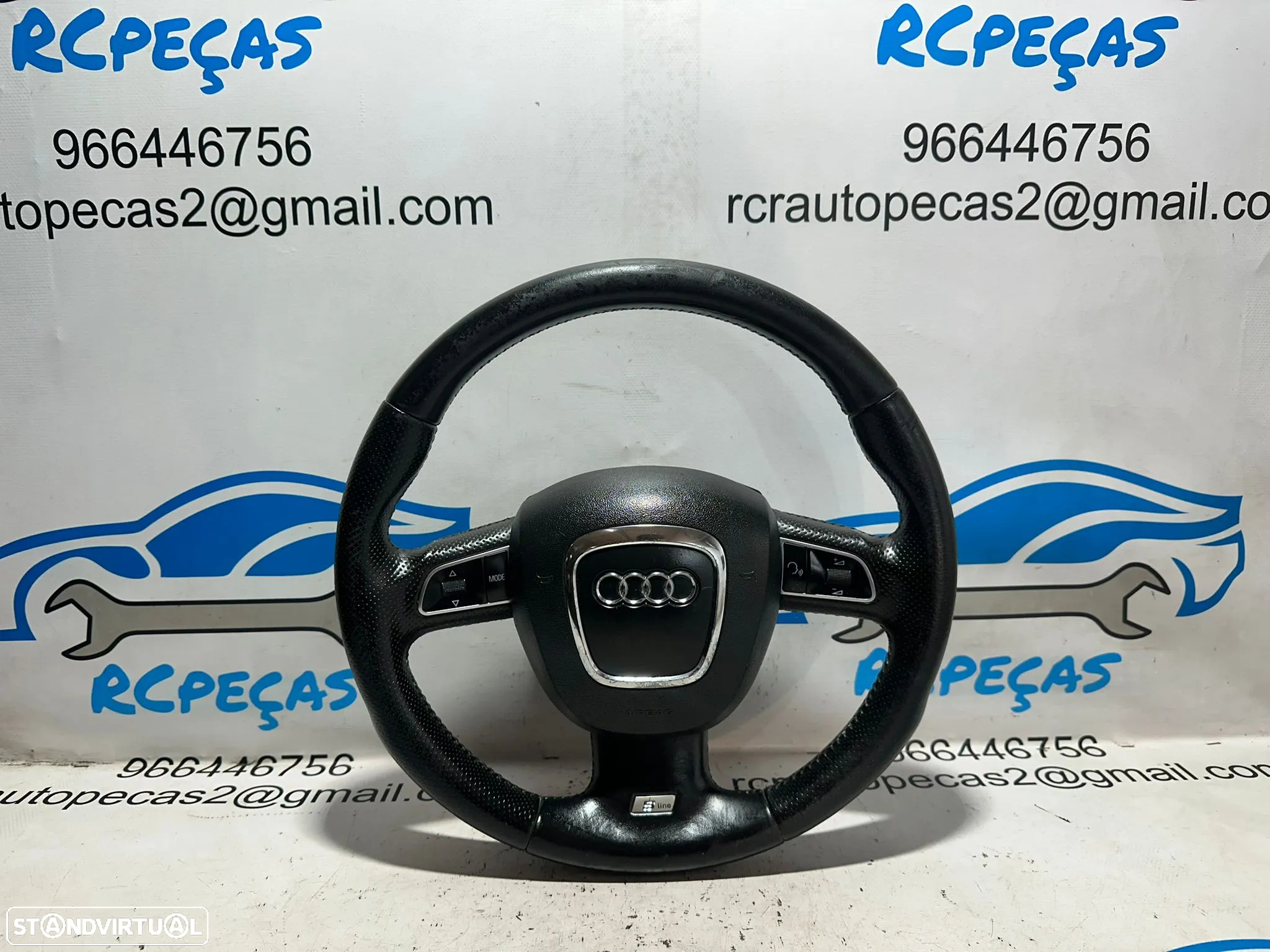 .Volante Airbag Multifunções Botões Original Pele Perfurada Audi A4 B8 SLine 2007 - 2015 - 4