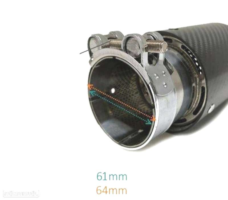 PONTEIRA DE ESCAPE BMW LOOK M CARBONO - 5