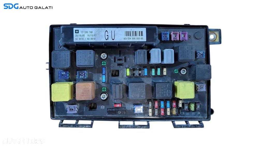Panou Tablou Relee Sigurante Opel Zafira B 2005 - 2011 Cod 13206748GU 5DK008668-48 [L8063] - 1