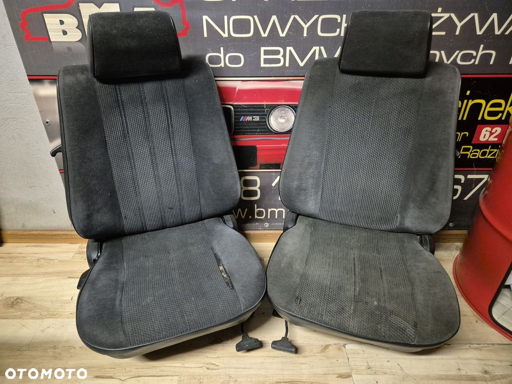 BMW E30 COUPE Fotele Prawy Lewy Komplet Przód Przednie Składane - 2