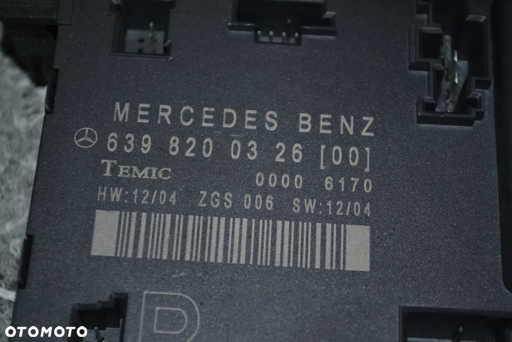 MERCEDES VITO 639 VIANO MODUŁ STEROWNIK DRZWI PRAWY 6398200326 - 2