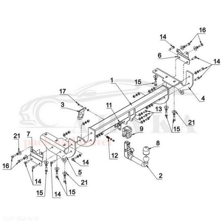 Hak Holowniczy Wypinany Automat Do Lexus Rx 350, Rx 450H Gyl 2012-2015 - 3