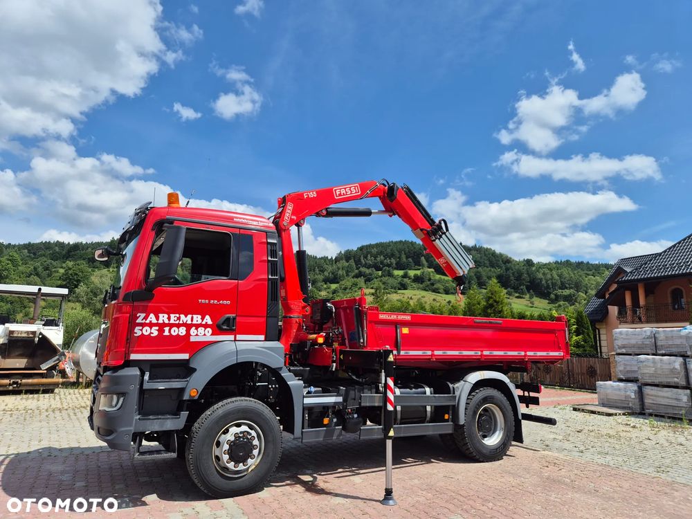 MAN wywrotka 4x4 hds kran Fassi 155 - 4