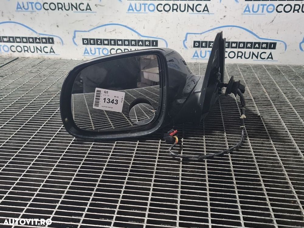 Oglinda stanga AUDI Q5 2008 - 2015 4 Usi BRILIANT BLACK (1343) Fara rabatare Rabatabil - 2