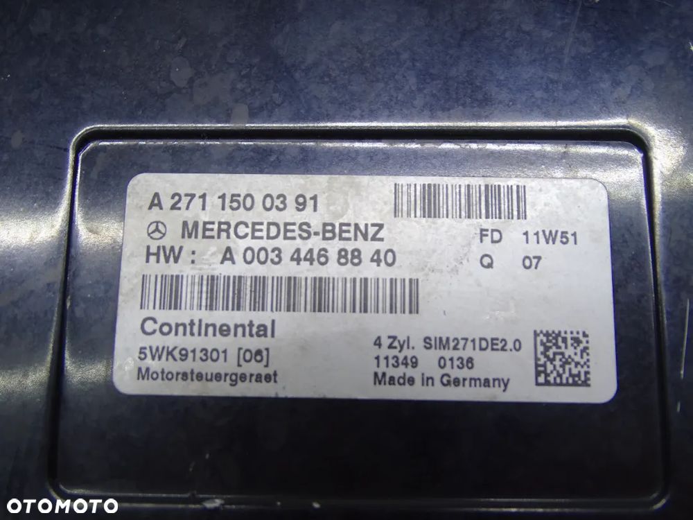 W204 1.8 CGI Sterownik zestaw startowy 0034468840 - 3