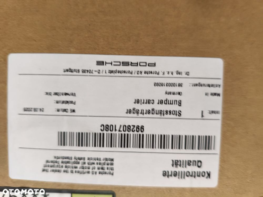 Belka  Wzmocnienia zderzaka  Porsche 911 - 4