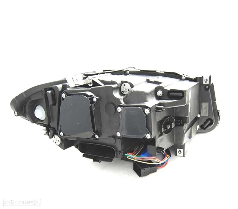 FARÓIS BMW F10 F11 10-13 XENON AFS 3D ANGEL EYES LED DRL DINAMICOS PRETOS - 2