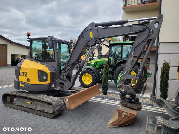 Volvo ECR58F / ROTOTILT ze szczypcami / najbogatsza opcja / jak NOWA /