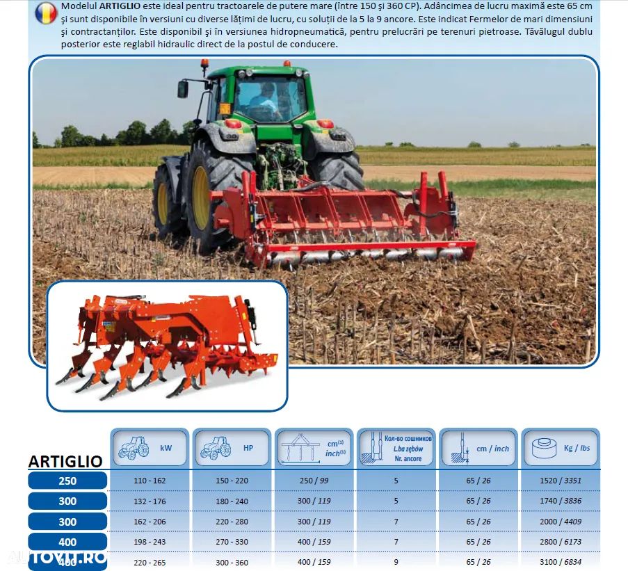Maschio ARTIGLIO 250/5, 300/7, 400/9 - 9