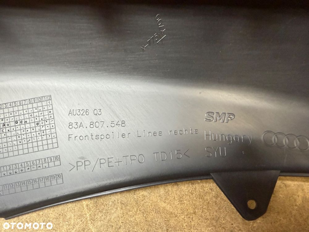 NOWE ORYGINALNE AUDI OE SPOJLER GRUNTOWANY 83A807548 - 2