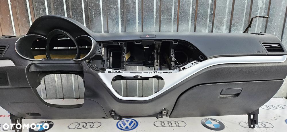 Kia Picanto 2 II 2011- Kokpit Konsola Deska rozdzielcza Poduszka kierowcy pasażera Airbag  NIE REGENEROWANA ORYGINAŁ 569001Y150EQ - 9