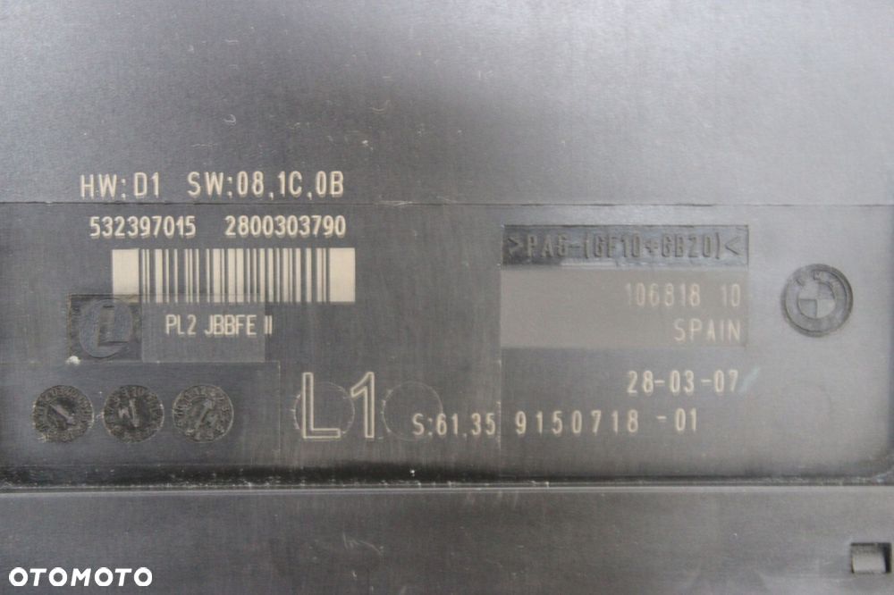 MODUŁ KOMFORTU BMW E90 E91 E92 F10 9150718 STEROWNIK - 5