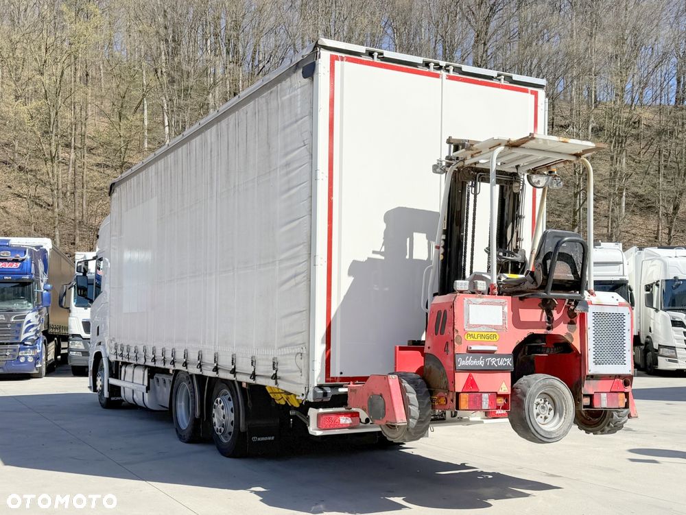 Scania R410 // 6x2 // 7,7m // Wózek Palfinger F3-203PX // Zawiesie // Dach podnoszony // Oś podnoszona // - 18